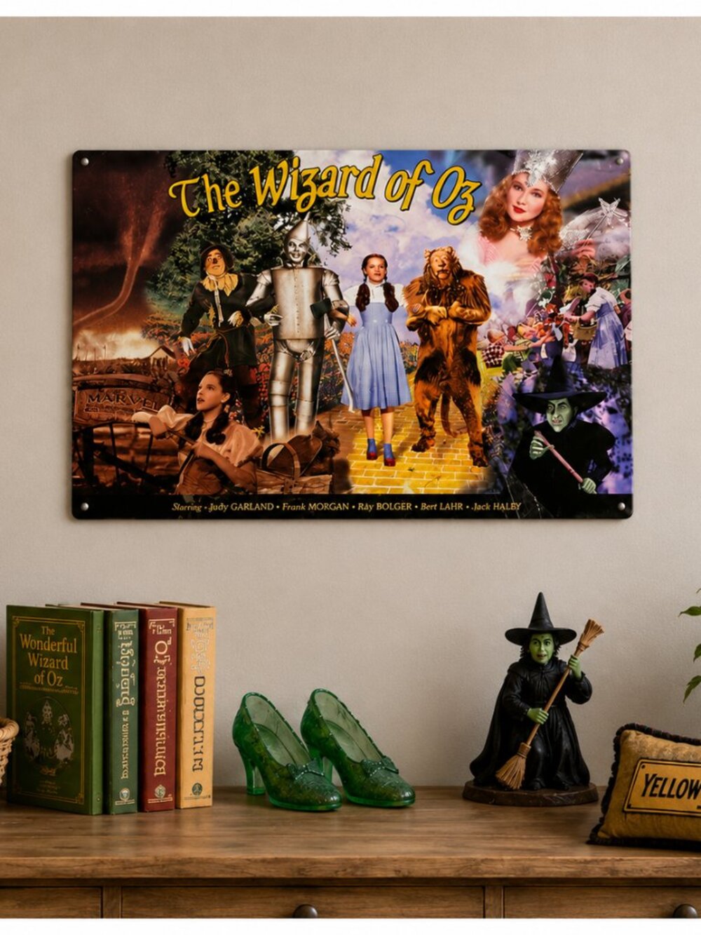 Wizard of Oz Tin Metal Wall Sign Vandor #71046 NOS